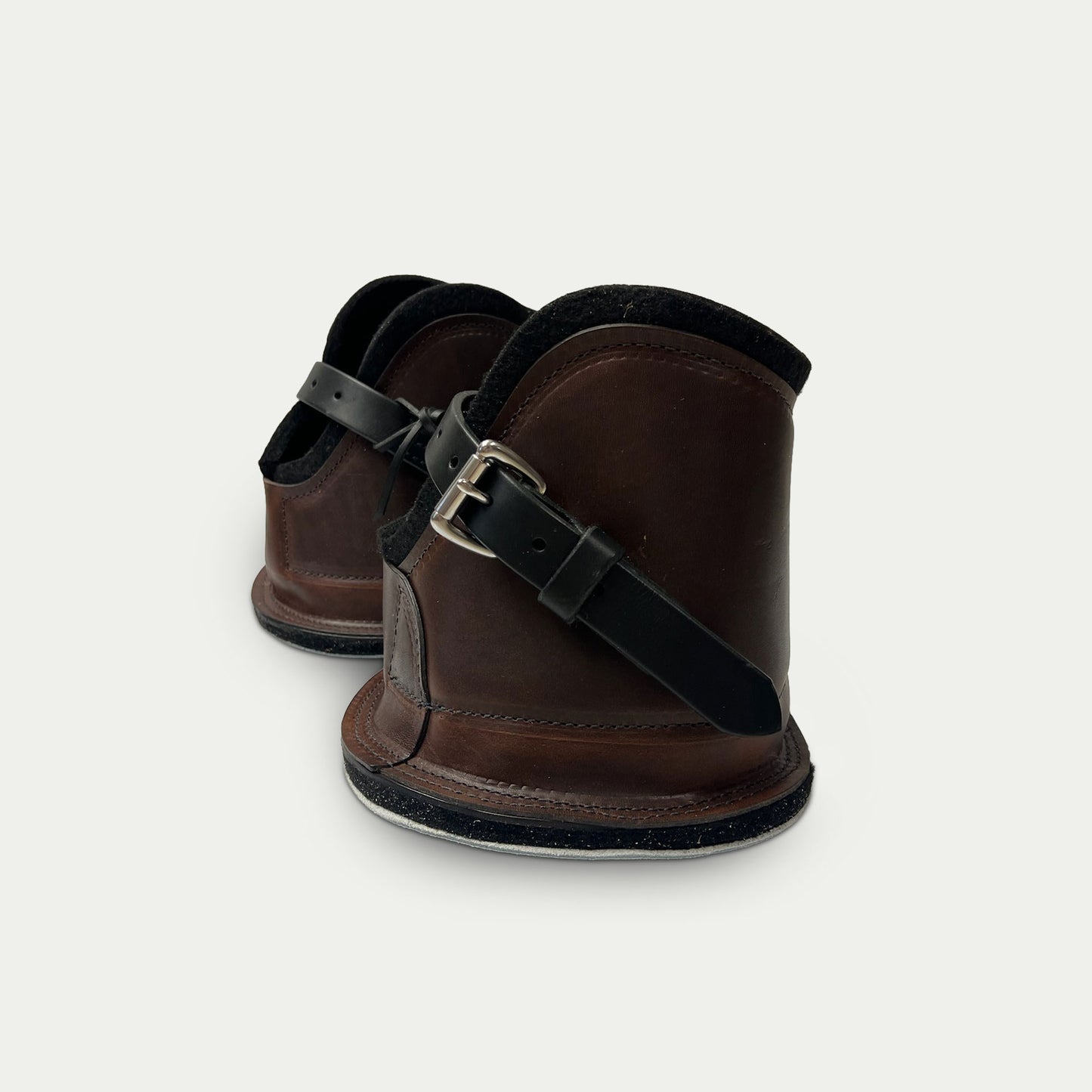 Leather Kicking Boots w/ Buckle Front Closure