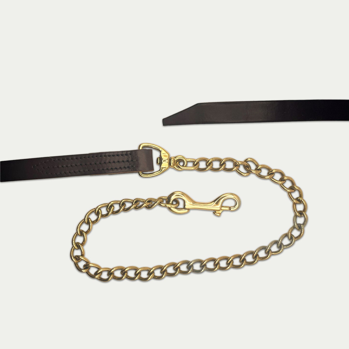 Leather Lead Shank w/ Chain