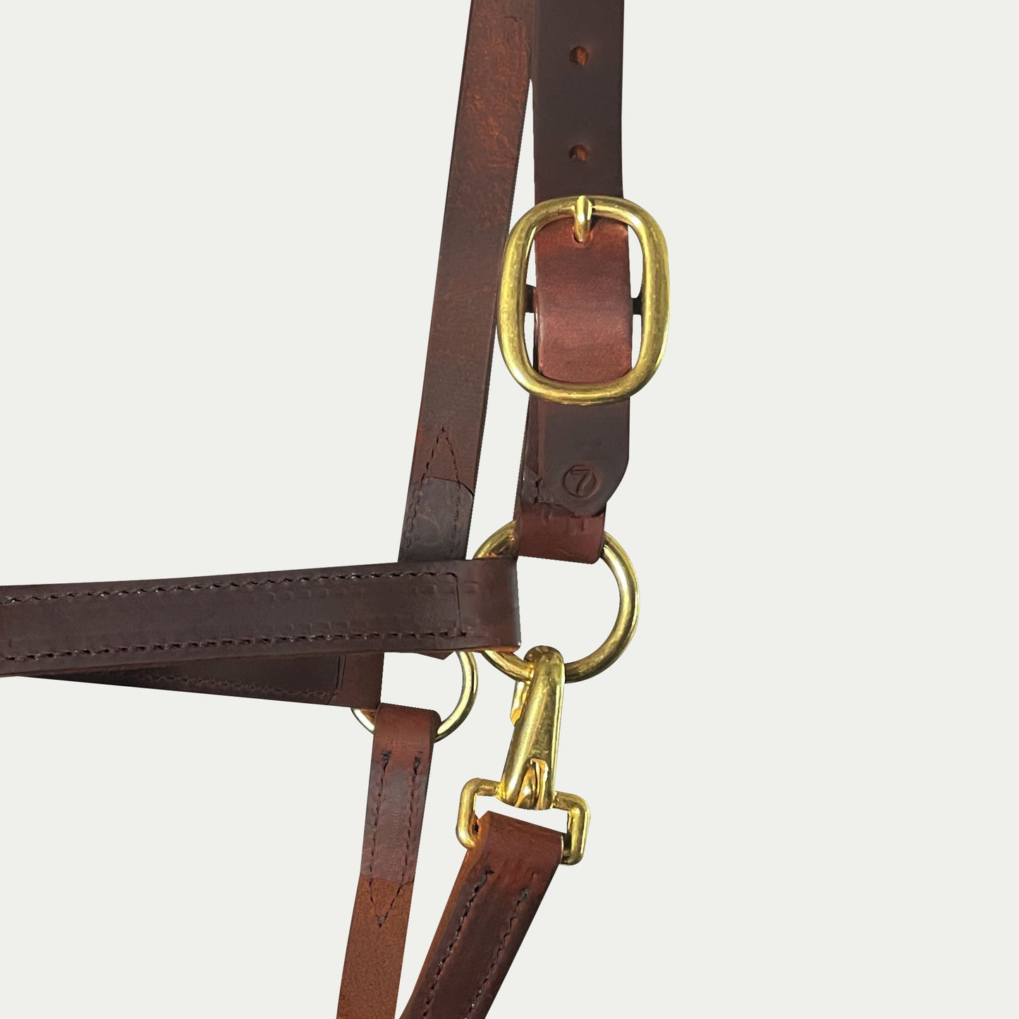 Leather Turnout Halter w/ Buckle Chin & Throat Snap