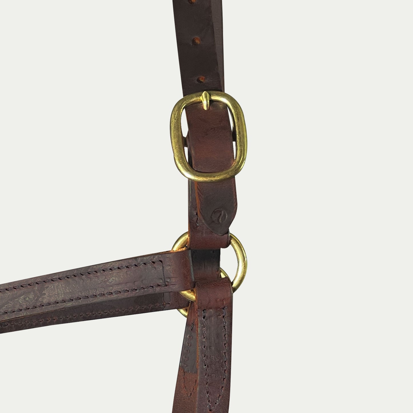 One Buckle Leather Turnout Halter w/ English Chin
