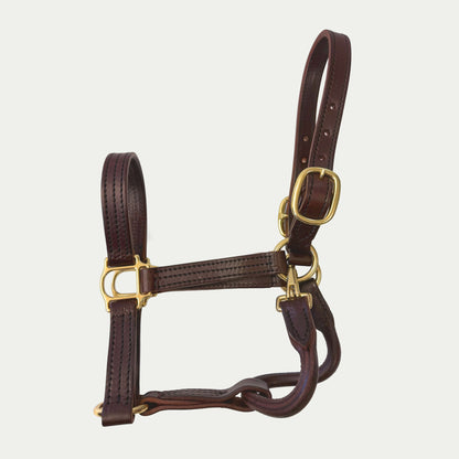 Leather Dress Halter w/ English Chin & Throat Snap