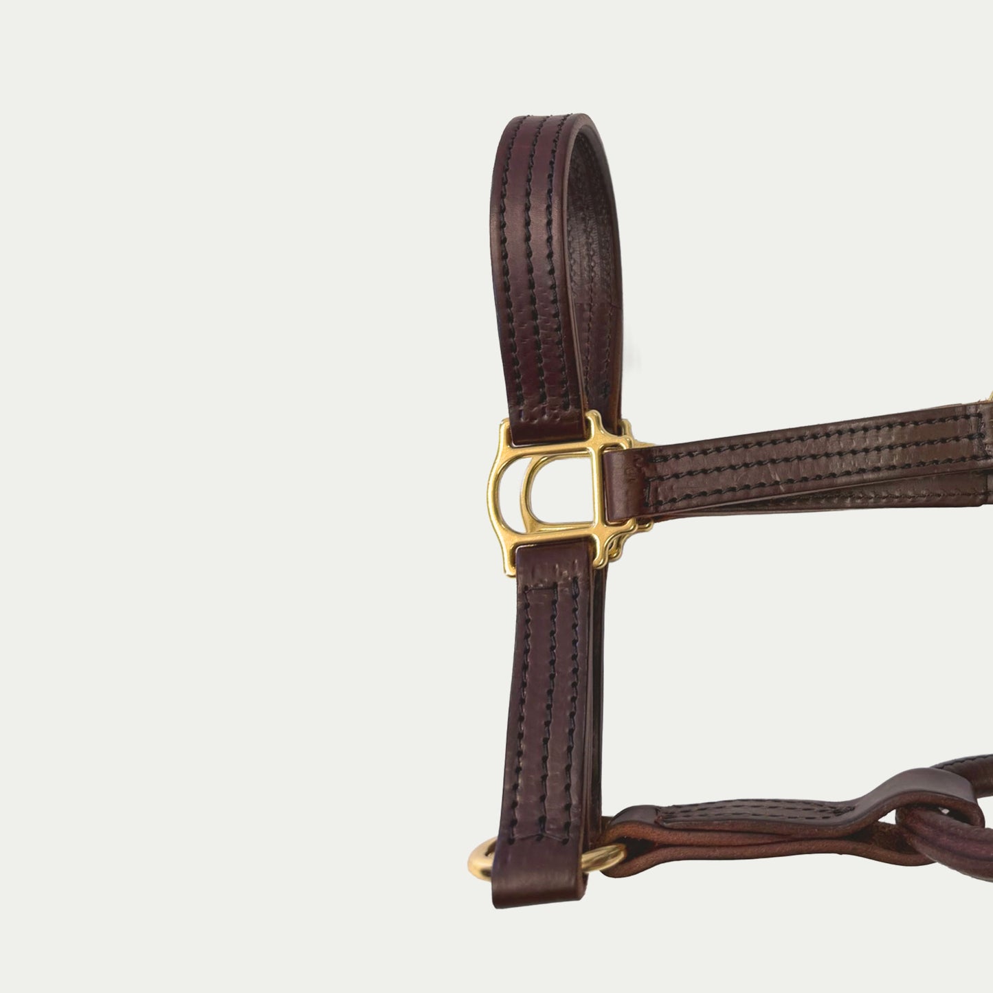 Leather Dress Halter w/ English Chin & Throat Snap