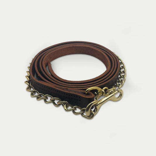 Leather Lead Shank w/ Chain