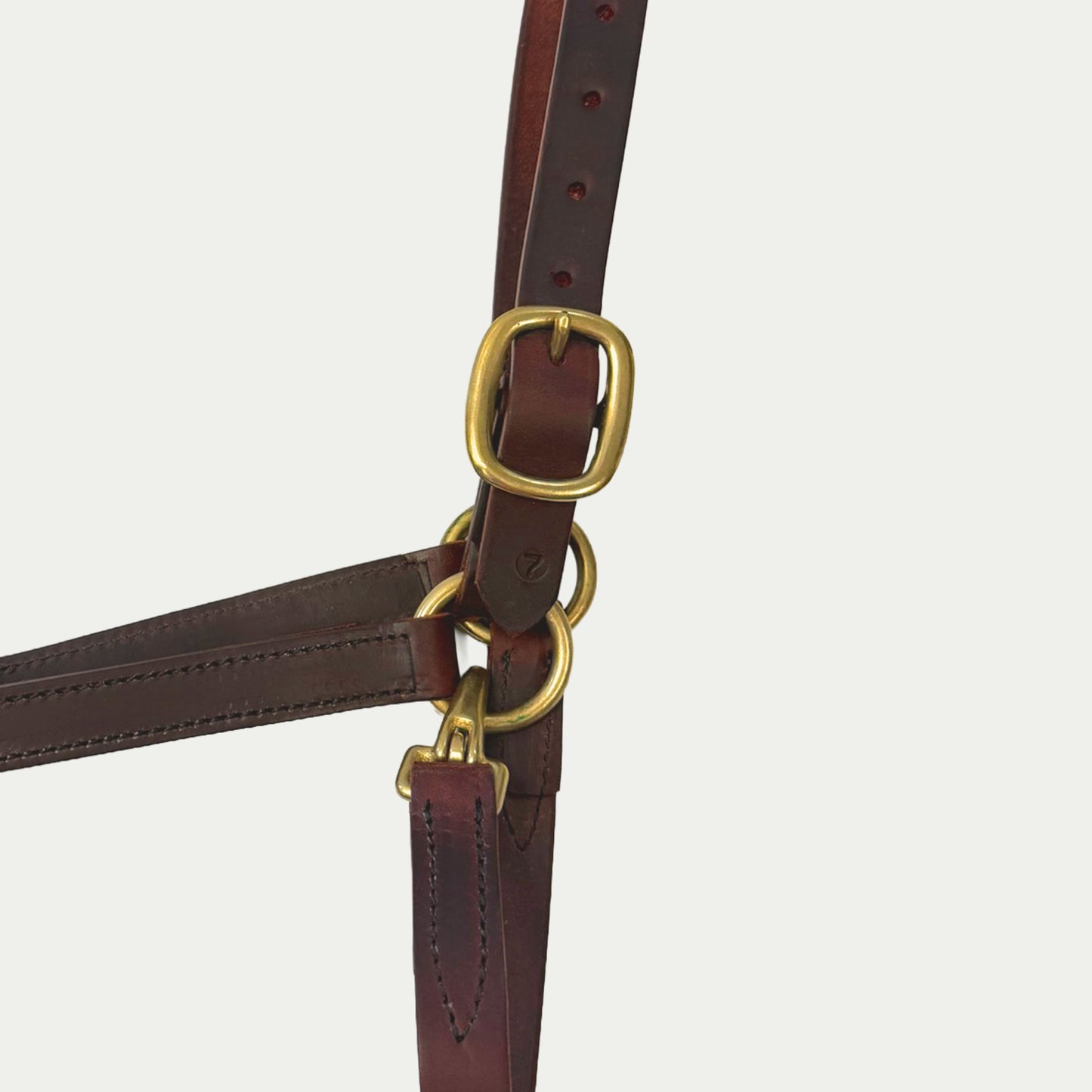 Leather Turnout Halter w/ English Chin & Throat Snap