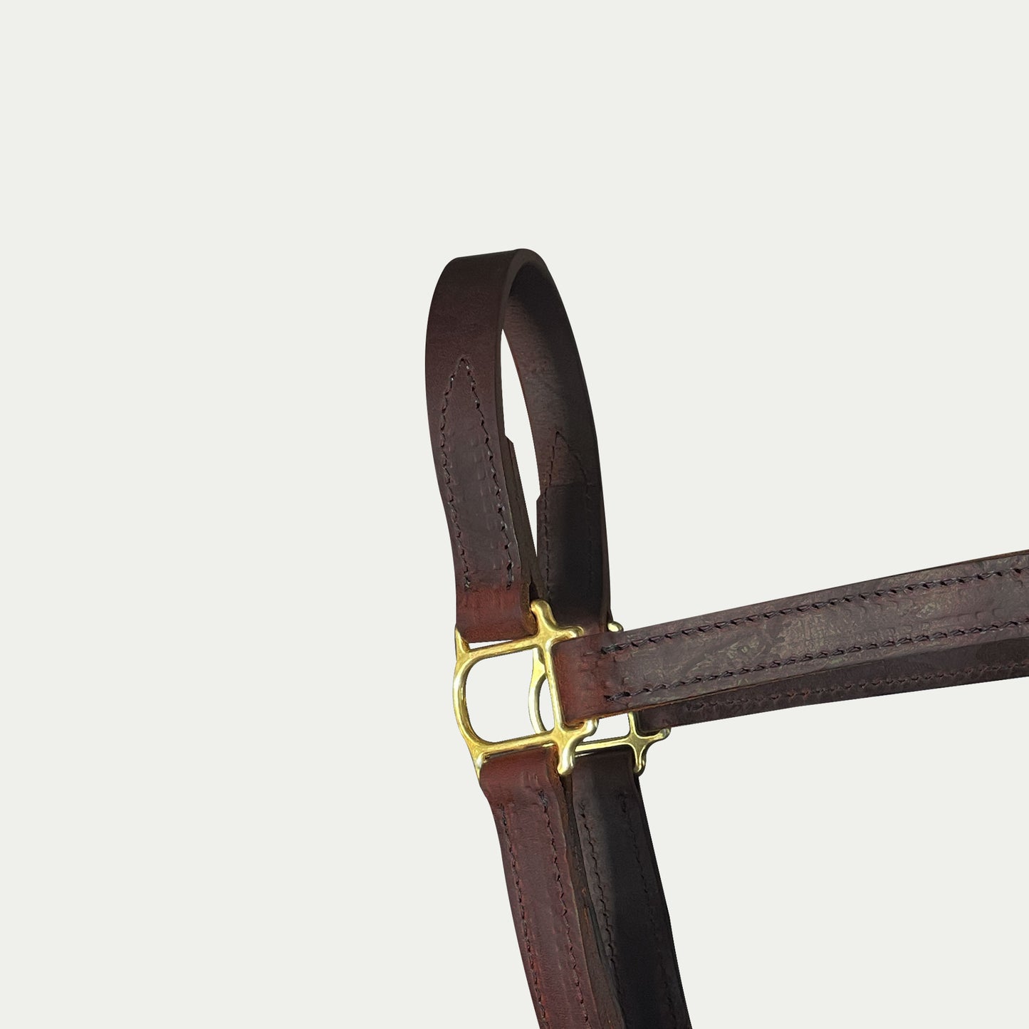 One Buckle Leather Turnout Halter w/ English Chin