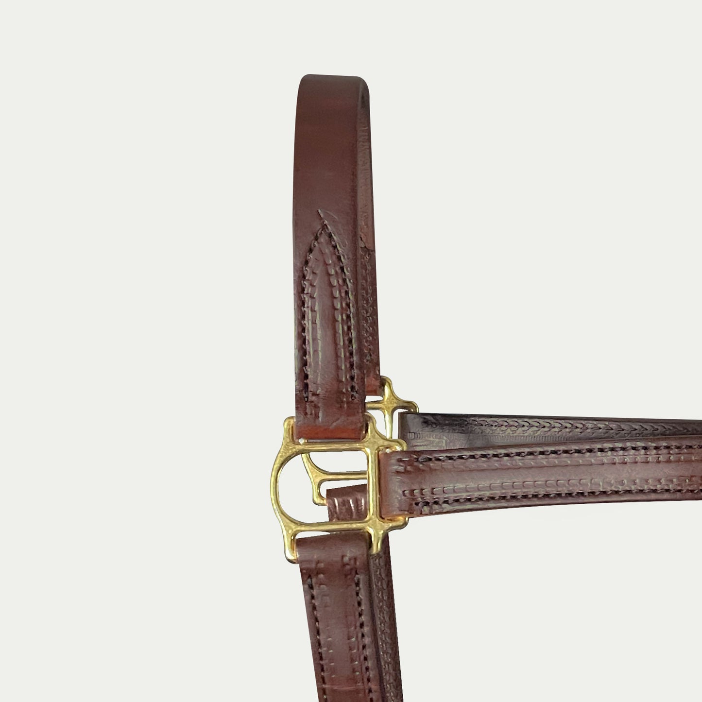Two Buckle Leather Turnout Halter w/ English Chin