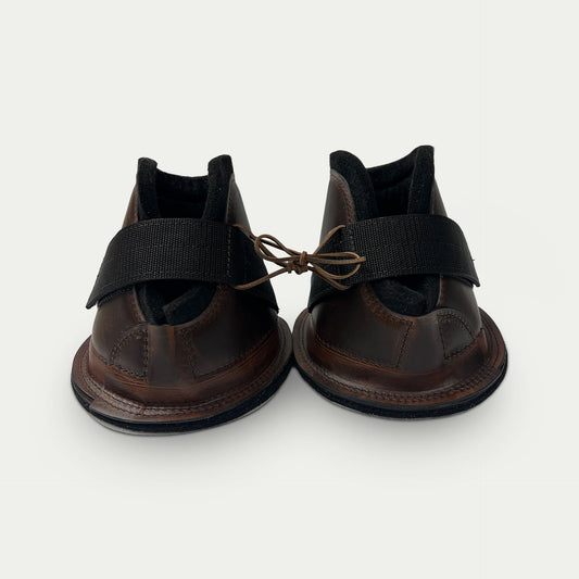 Leather Kicking Boots w/ Velcro Front Closure